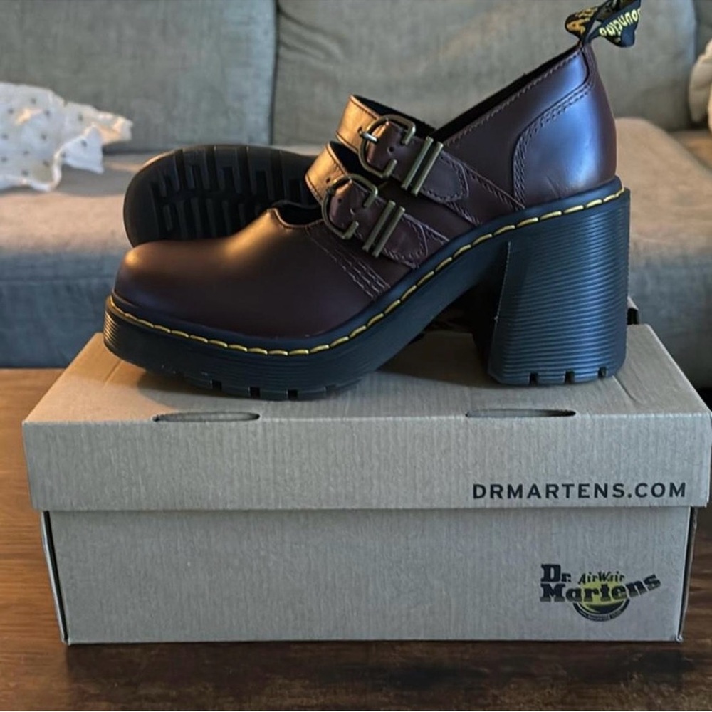 Dr. Martens Women's Dark Brown Platform Shoes